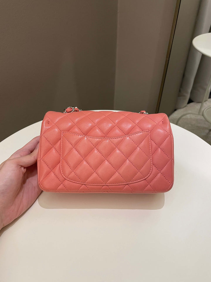 Chanel Quilted Mini Rectangular Mauve Pink Lambskin