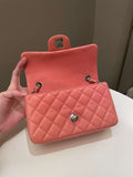 Chanel Quilted Mini Rectangular Mauve Pink Lambskin