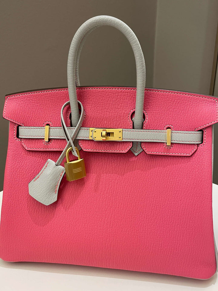 Hermes Birkin 25 HSS Rose Azalee/ Gris Chèvre