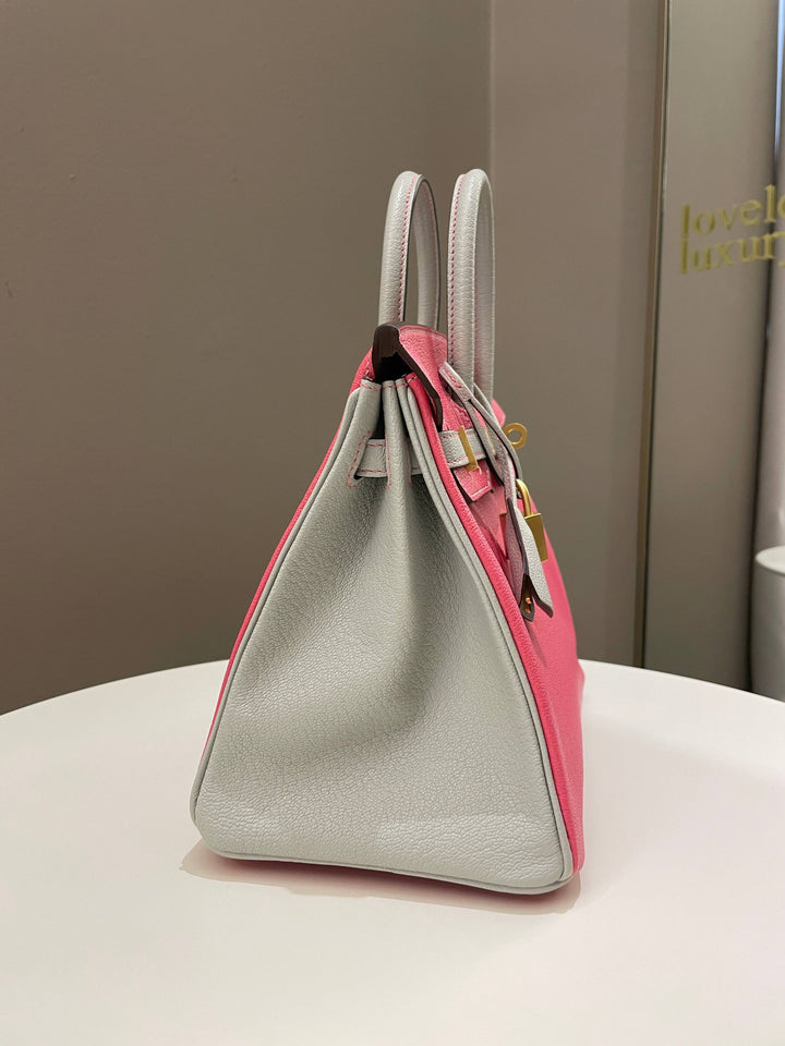 Hermes Birkin 25 HSS Rose Azalee/ Gris Chèvre