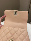 Chanel Quilted Coco Handle Mini Peachy Pink Caviar
