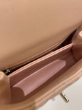 Chanel Quilted Coco Handle Mini Peachy Pink Caviar