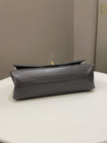 Chanel 2.55 225 Chevron Reissue Double Flap Dark Grey Aged Calfskin