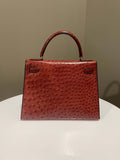 Hermes Kelly Sellier 28 Rouge H Ostrich