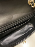Chanel Quilted Mini Coco Charms Rectangular Flap Black Lambskin