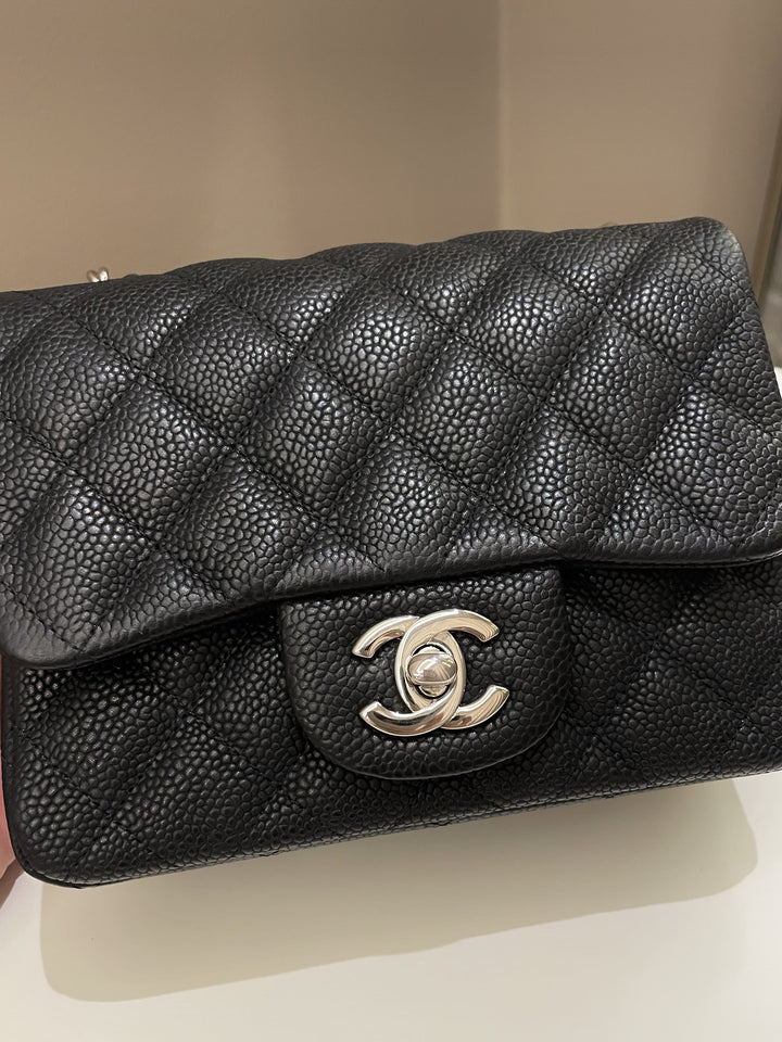 Chanel Classic Quilted Mini Square Black Caviar