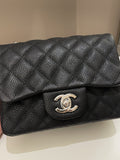 Chanel Classic Quilted Mini Square Black Caviar
