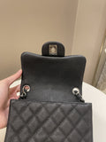 Chanel Classic Quilted Mini Square Black Caviar