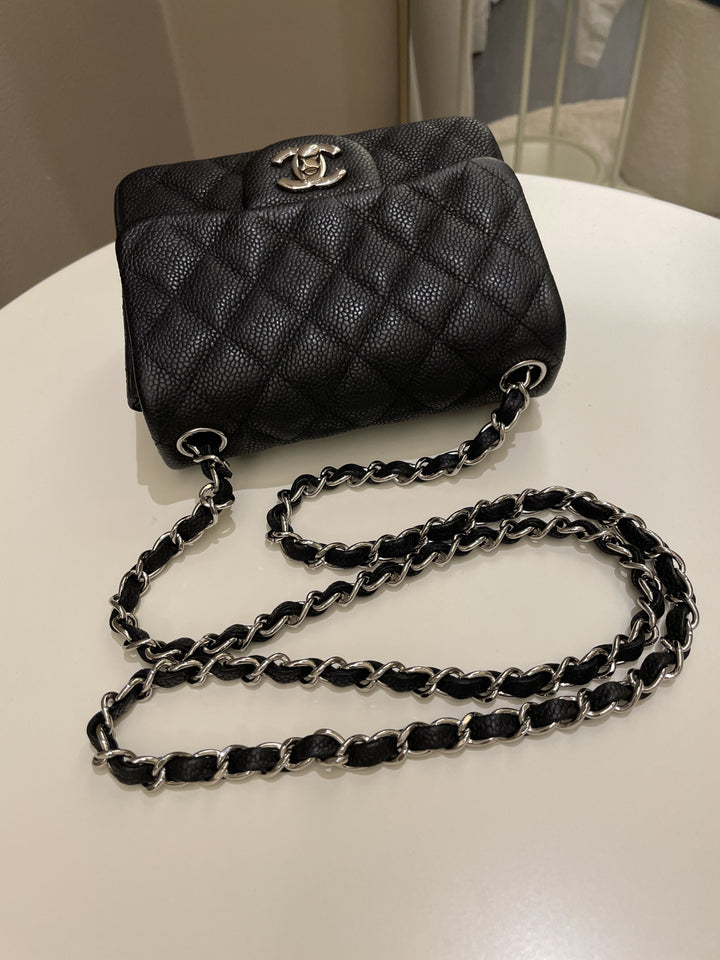 Chanel Classic Quilted Mini Square Black Caviar