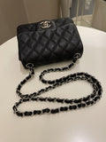 Chanel Classic Quilted Mini Square Black Caviar