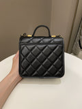 Chanel 22K Flap with Top Handle Black Caviar