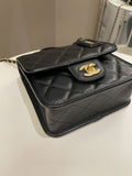 Chanel 22K Flap with Top Handle Black Caviar