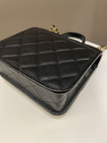 Chanel 22K Flap with Top Handle Black Caviar