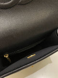 Chanel 22K Flap with Top Handle Black Caviar