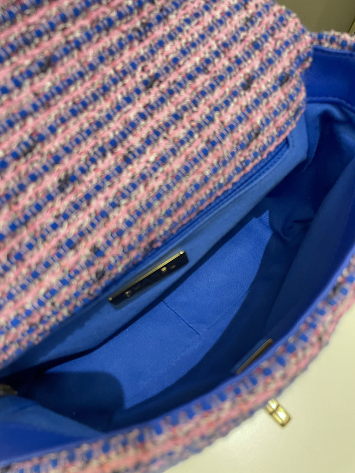 Chanel 19 Flap Bag Blue / Pink Tweed