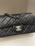 Chanel Classic Quilted Mini Rectangular Black Lambskin