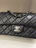 Chanel Classic Quilted Mini Rectangular Black Lambskin