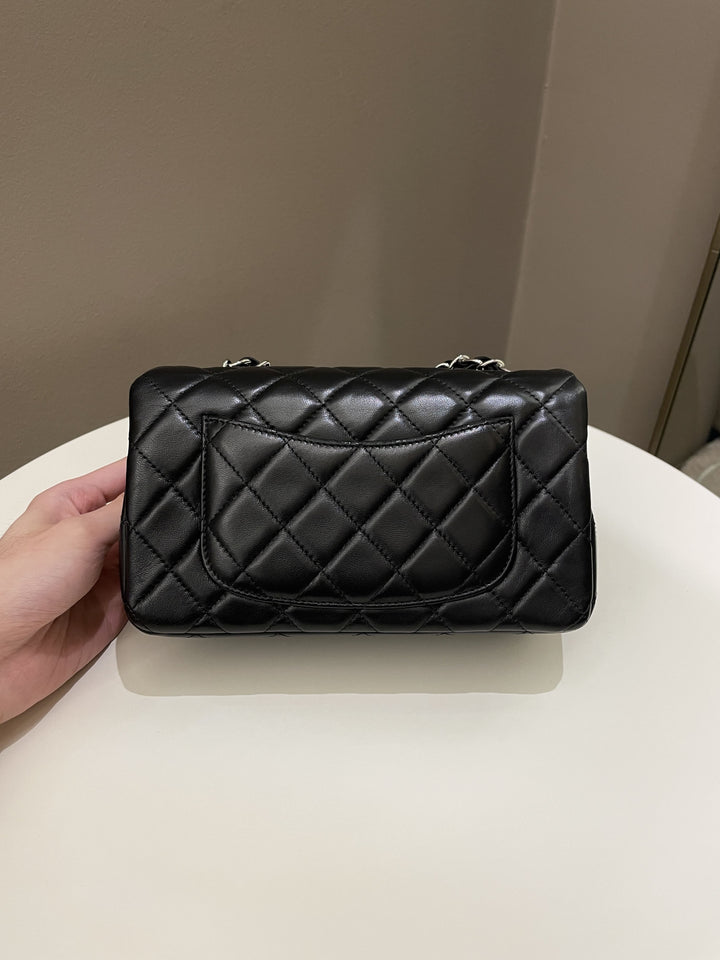 Chanel Classic Quilted Mini Rectangular Black Lambskin