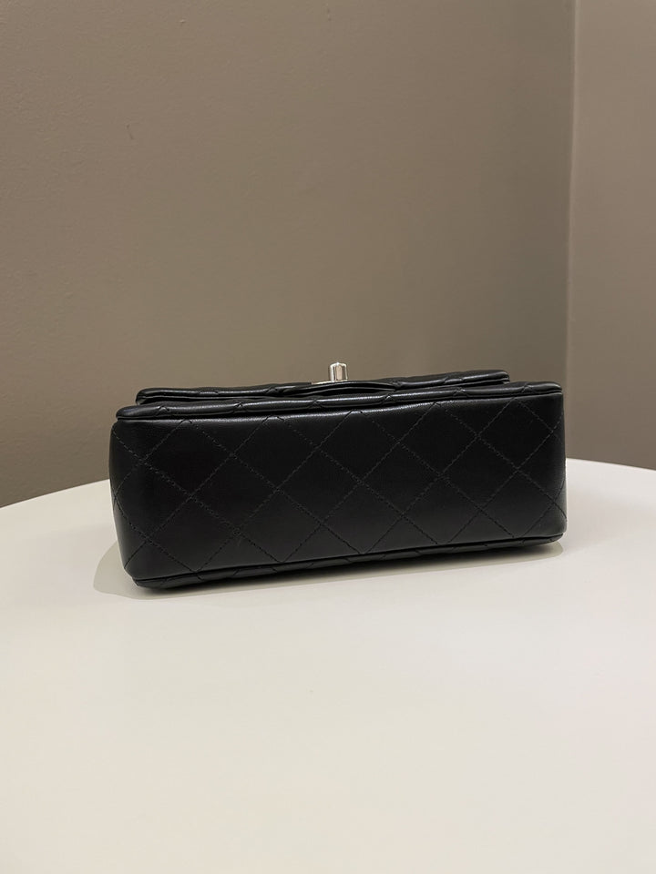 Chanel Classic Quilted Mini Rectangular Black Lambskin