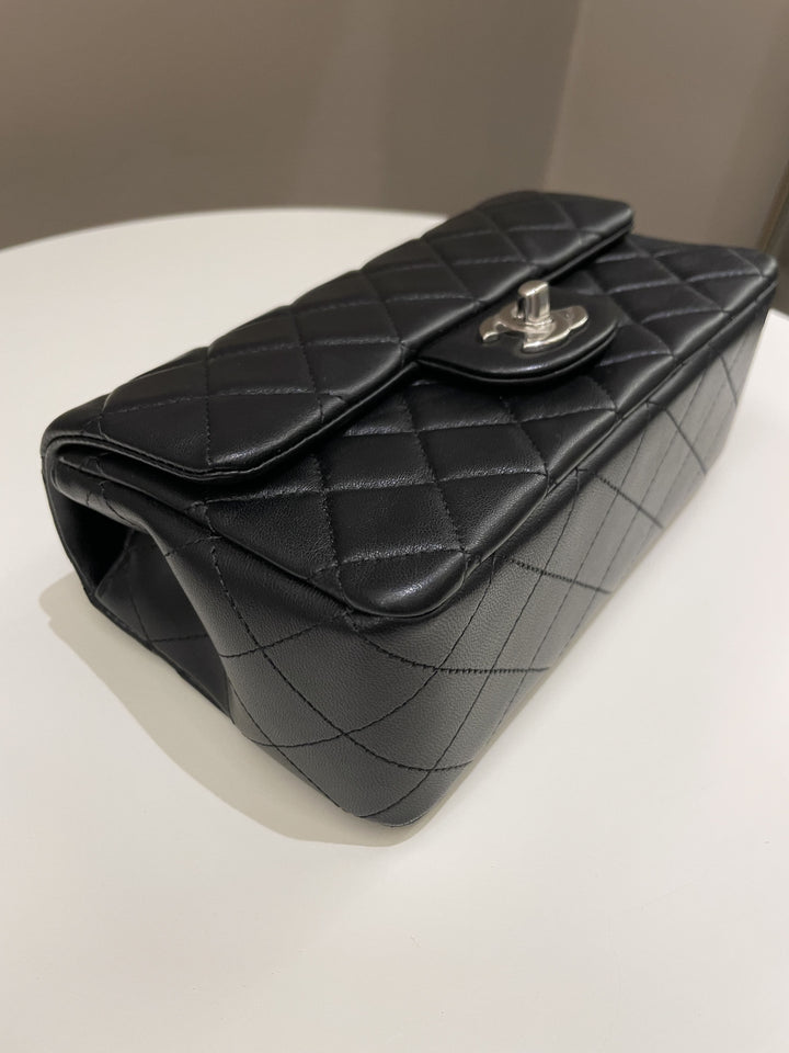 Chanel Classic Quilted Mini Rectangular Black Lambskin