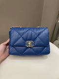 Chanel 19 Flap Bag Cobalt Blue Lambskin