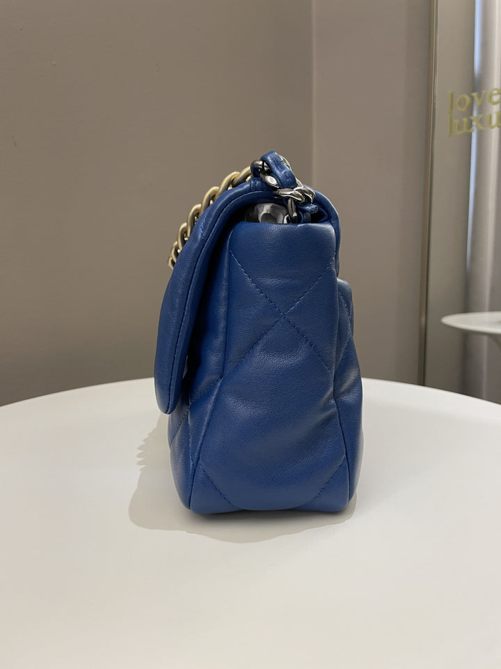 Chanel 19 Flap Bag Cobalt Blue Lambskin