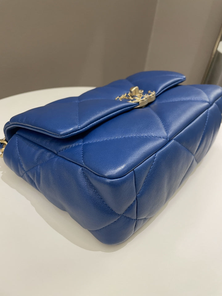 Chanel 19 Flap Bag Cobalt Blue Lambskin