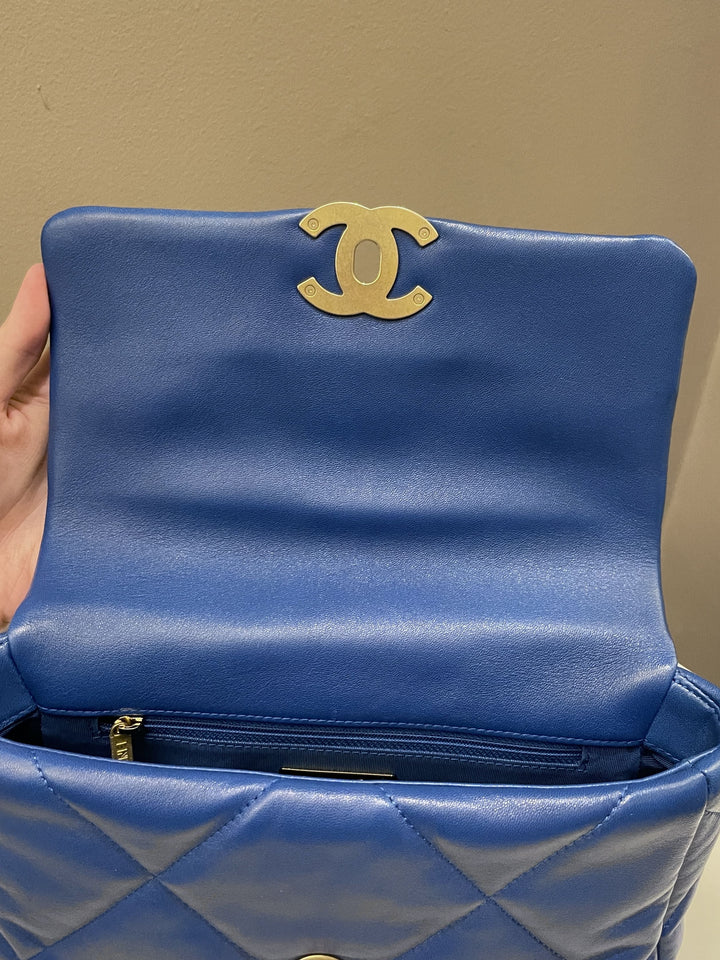 Chanel 19 Flap Bag Cobalt Blue Lambskin