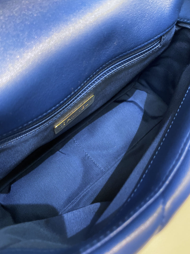 Chanel 19 Flap Bag Cobalt Blue Lambskin
