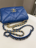 Chanel 19 Flap Bag Cobalt Blue Lambskin