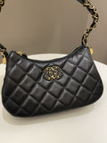 Chanel 23K Hobo Bag Black Calfskin