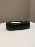 Chanel 23K Hobo Bag Black Calfskin
