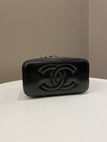 Chanel 22B Top Handle Tall Vanity Black Patent