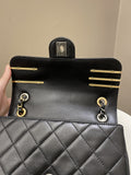 Chanel 22C Coco Pearl Signature Flap Black Lambskin