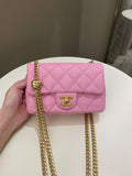Chanel 23P Sweet Heart Mini Flap Candy Pink Caviar