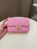 Chanel 23P Sweet Heart Mini Flap Candy Pink Caviar