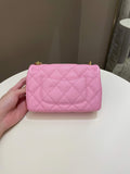 Chanel 23P Sweet Heart Mini Flap Candy Pink Caviar