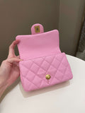 Chanel 23P Sweet Heart Mini Flap Candy Pink Caviar