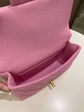 Chanel 23P Sweet Heart Mini Flap Candy Pink Caviar