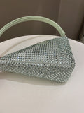 Prada Triangular Crystal Auqa Green