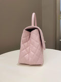 Chanel 22P Classic Quilted Coco Handle Rose Clair Lilac Caviar