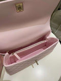 Chanel 22P Classic Quilted Coco Handle Rose Clair Lilac Caviar
