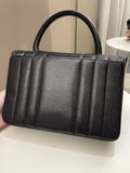 Chanel Vertical Quilted Top Handle  Black Caviar