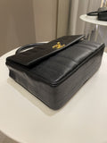 Chanel Vertical Quilted Top Handle  Black Caviar