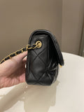 Chanel 23S Heart Flap Bag Black Lambskin