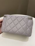 Chanel 22B Pearl Crush Vanity Rectangular Grey Lambskin