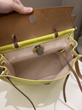 Hermes Herbag Zip 31 Lime coated canvas