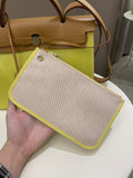 Hermes Herbag Zip 31 Lime coated canvas