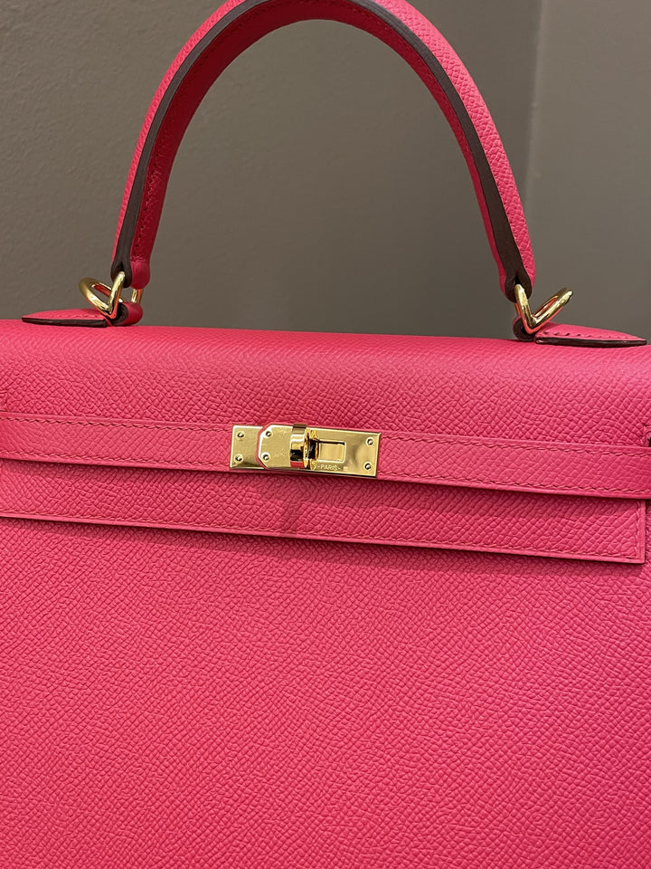 Hermes Kelly Sellier 25 Rose Extreme Epsom