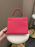 Hermes Kelly Sellier 25 Rose Extreme Epsom